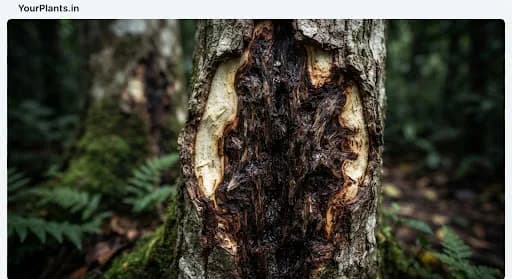 Mature Agarwood tree trunk